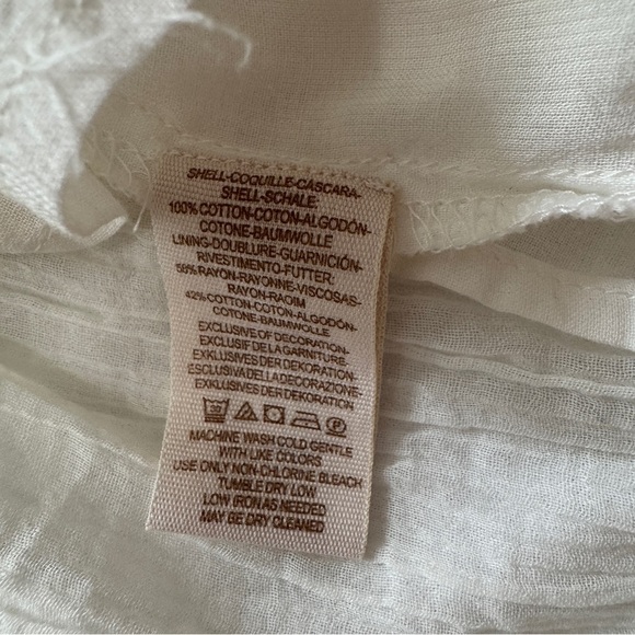 Free People Medium White Toosaloosa Slub Meadows Midi Dress ~Beach Boho Festival - Picture 9 of 9